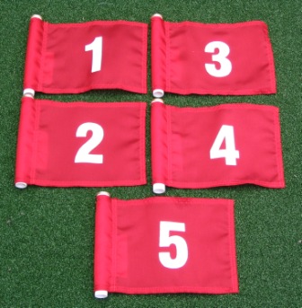 Red with White Numbers